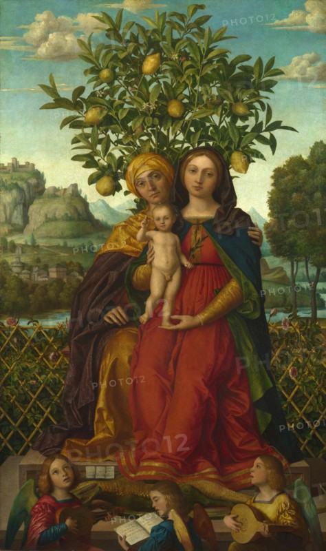 The Virgin and Child with Saint Anne, ca 1510-1520. Artist: Girolamo dai Libri (1474-1555)