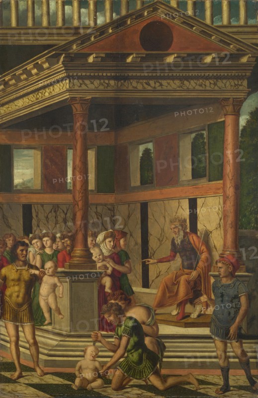 The Massacre of the Innocents with Herod, ca 1510-1520. Artist: Mocetto, Girolamo (c. 1458-1531)