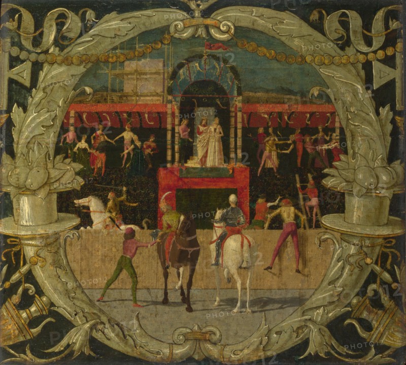 The Rape of the Sabine Women (after the signal), c. 1490. Artist: Morone, Domenico (c. 1442-1518)