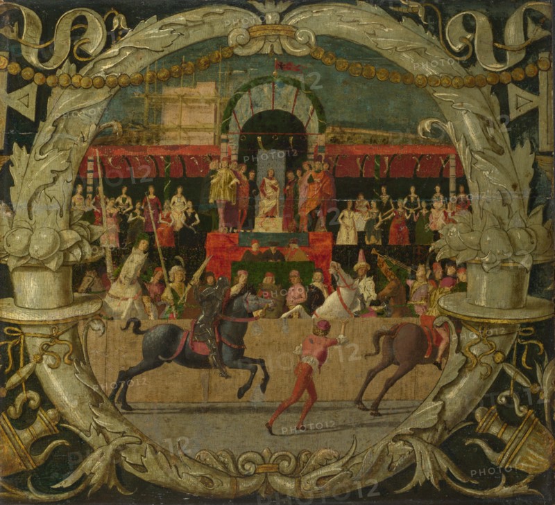 The Rape of the Sabine Women (before the signal), c. 1490. Artist: Morone, Domenico (c. 1442-1518)