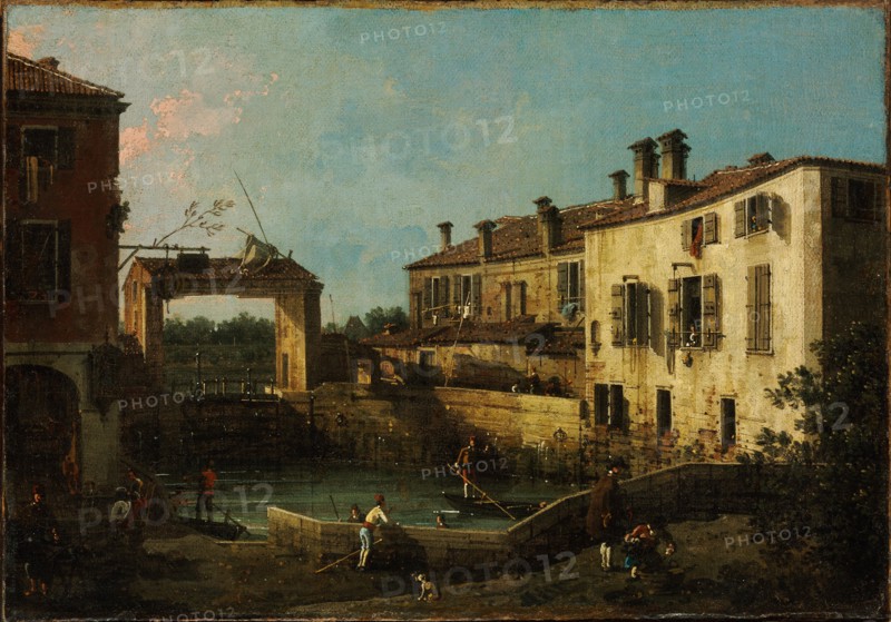 Lock near Dolo, 1776. Artist: Canaletto (1697-1768)