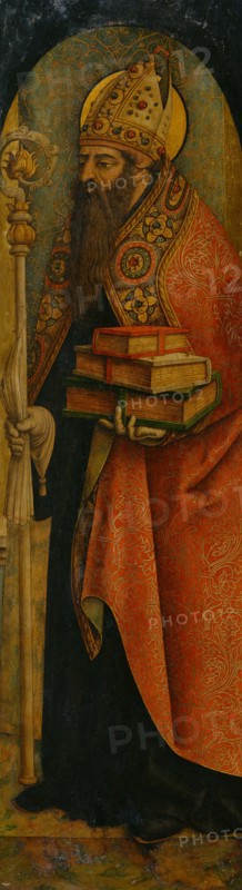 Saint Augustine, 1480s. Artist: Crivelli, Carlo (c. 1435-c. 1495)