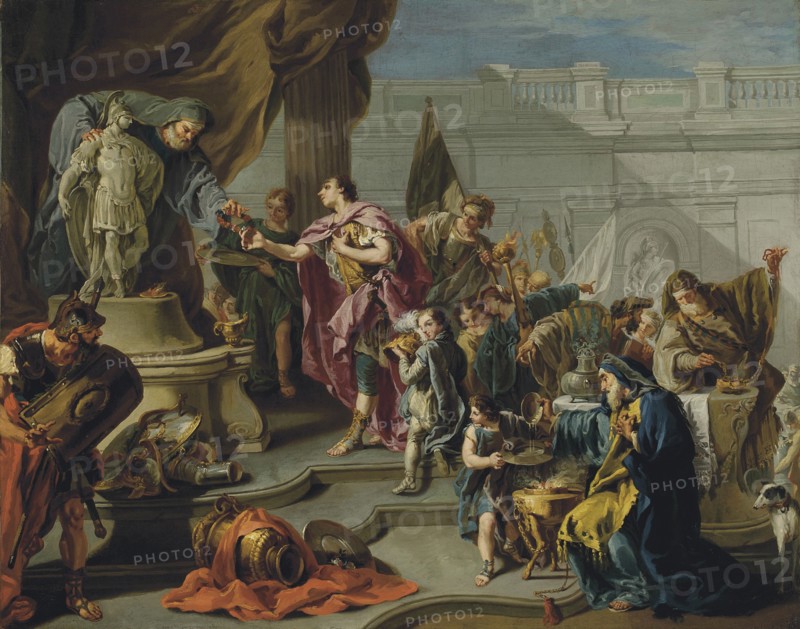 Scipio paying homage to Mars. Artist: Pittoni, Giovan Battista (1687-1767)