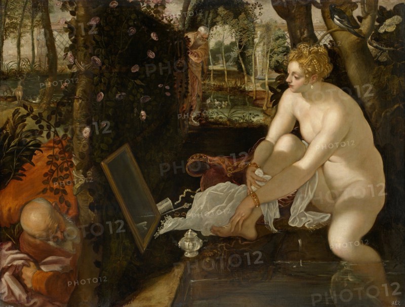 Susanna and the Elders, ca 1555. Artist: Tintoretto, Jacopo (1518-1594)