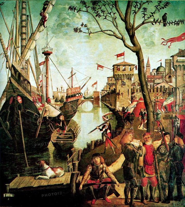 Arrival of Saint Ursula in Cologne During the Siege by the Huns (The Legend of Saint Ursula), 1490. Artist: Carpaccio, Vittore (1460-1526)