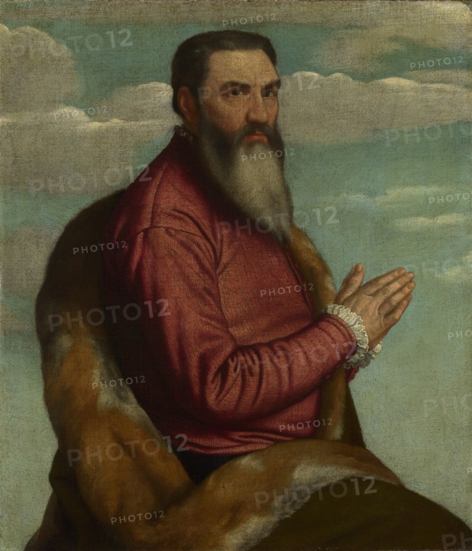 Praying Man with a Long Beard, ca 1545. Artist: Moretto da Brescia (ca 1498 - 1554)
