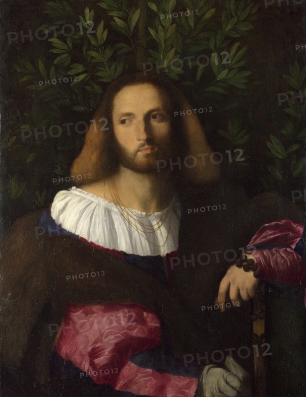 Portrait of a Poet (Ludovico Ariosto), c. 1516. Artist: Palma il Vecchio, Jacopo, the Elder (1480-1528)