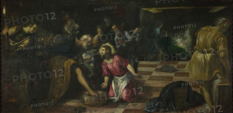 Christ washing the Feet of the Disciples, ca. 1575. Artist: Tintoretto, Jacopo (1518-1594)