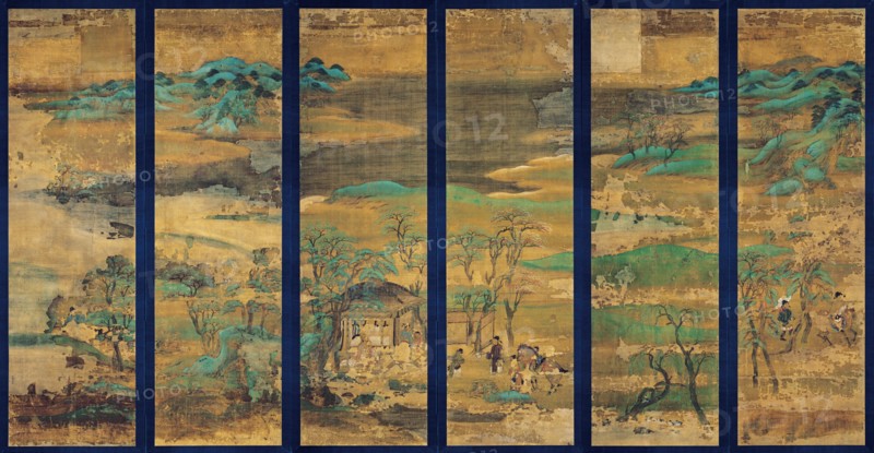 Landscape screen, 11th-12th century. Artist: Anonymous