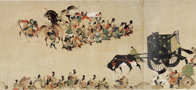 Illustrated Tale of the Heiji Civil War (The Imperial Visit to Rokuhara) 4 scroll, 13th century. Artist: Anonymous