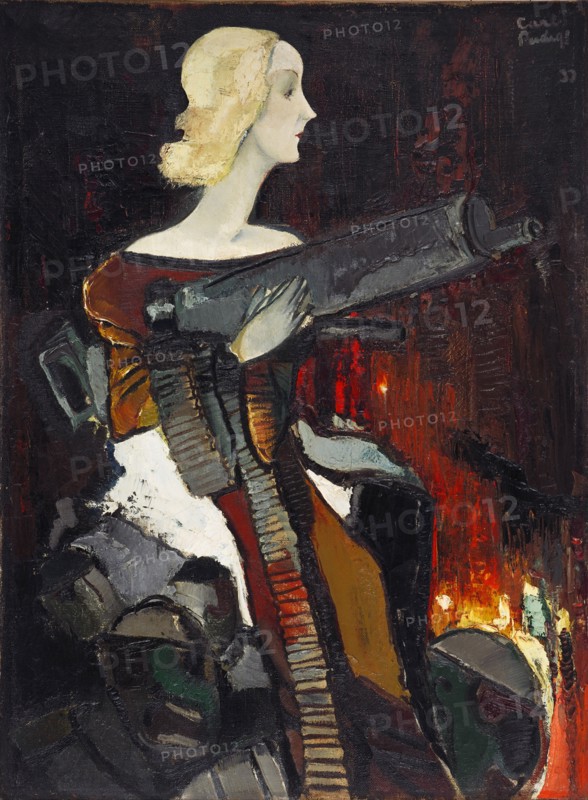 Madonna with a Machine Gun, 1932. Artist: Padegs, Karlis (1911-1940)
