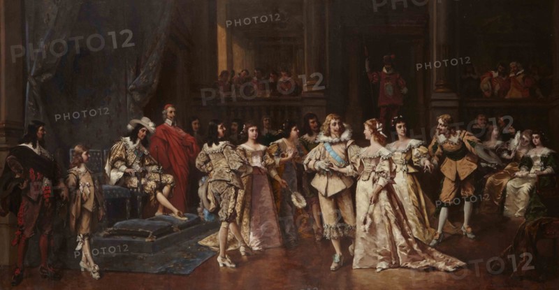 The Ball at the Court of Louis XIII of France. Artist: Bakalowicz, Wladyslaw (1831-1904)