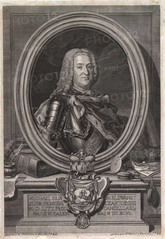 Portrait of Prince Michal Fryderyk Czartoryski (1696-1775), Mid of the 18th cen.. Artist: Mylius, Jan Fryderyk (active Mid of 18th cen.)