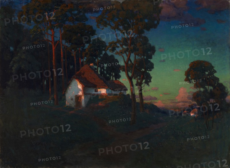 Village at Sunset, 1923. Artist: Wroblewski, Konstantin (Joseph-Valentin) (1868-1939)