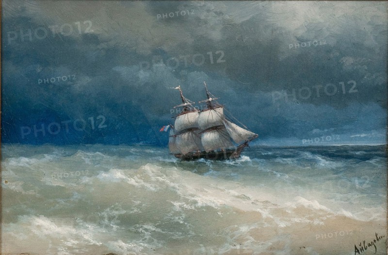 Stormy Sea. Artist: Aivazovsky, Ivan Konstantinovich (1817-1900)