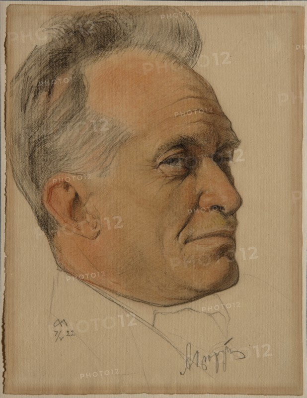 Portrait of Alexander Dmitrievich Tsiurupa (1870-1928), 1922. Artist: Andreev, Nikolai Andreevich (1873-1932)