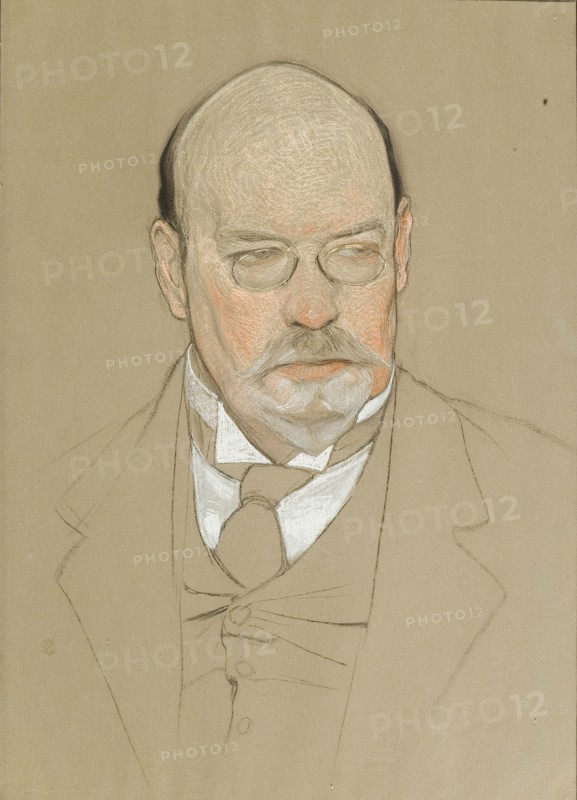 Portrait of the painter Ilya Ostroukhov (1858-1929), 1923. Artist: Andreev, Nikolai Andreevich (1873-1932)