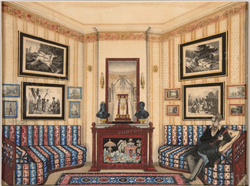 Prince Golitsyn' Room, 1840s. Artist: Anonymous