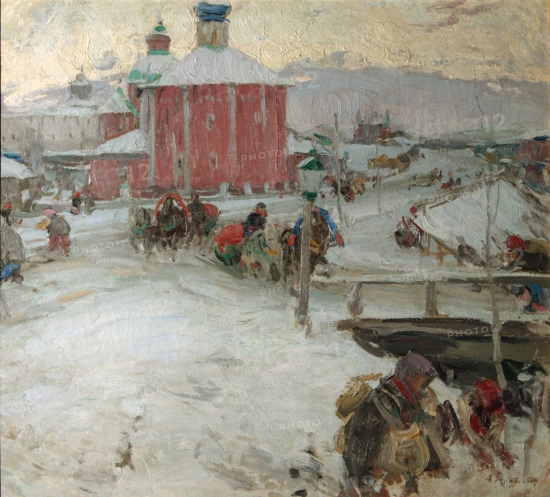 Winter, 1909. Artist: Arkhipov, Abram Yefimovich (1862-1930)