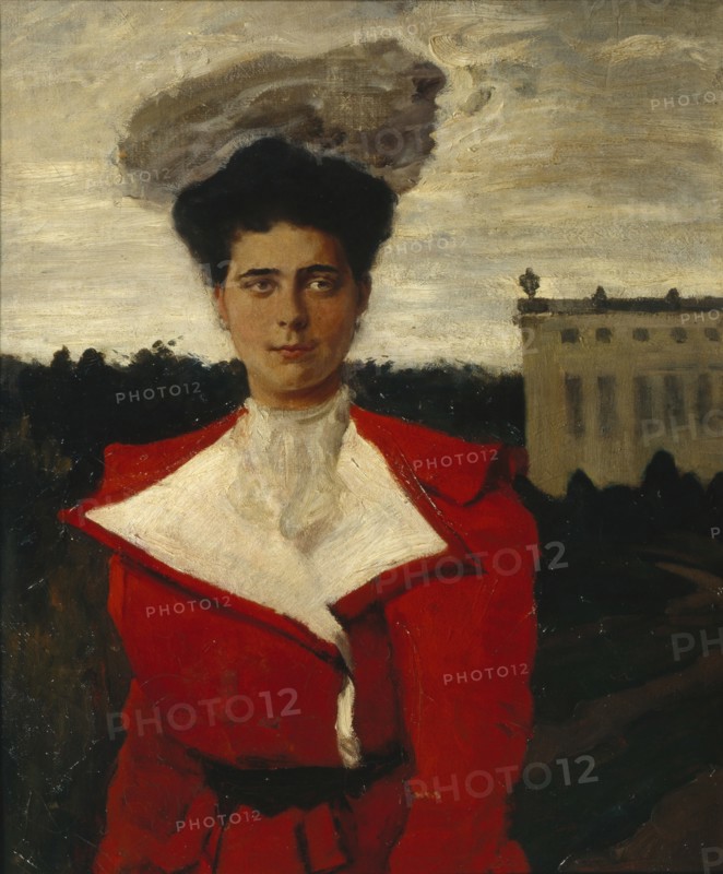 Portrait of Grand Duchess Elena Vladimirovna of Russia (1882-1957). Artist: Bakst, Léon (1866-1924)