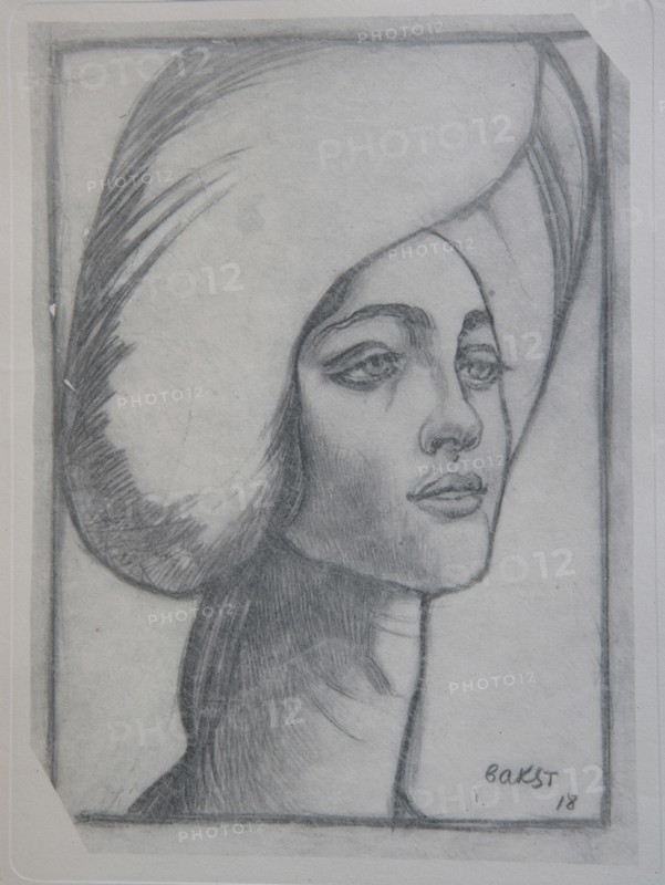 Portrait of madame T., 1918. Artist: Bakst, Léon (1866-1924)