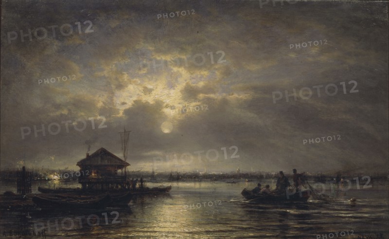 Summer Night on the Neva, 1875. Artist: Bogolyubov, Alexei Petrovich (1824-1896)