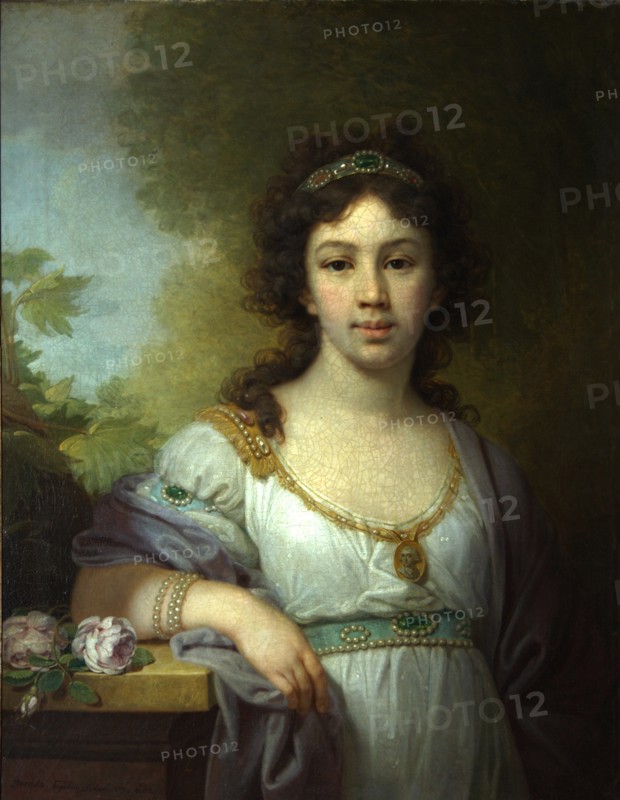 Portrait of Varvara Shidlovskaya, 1798. Artist: Borovikovsky, Vladimir Lukich (1757-1825)