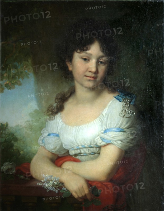 Portrait of Countess Maria Alexeyevna Orlova-Denisova, 1801. Artist: Borovikovsky, Vladimir Lukich (1757-1825)