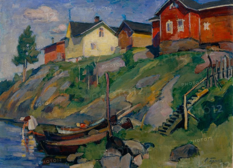 A country village in Finland, 1915. Artist: Braz, Osip Emmanuilovich (1872-1936)