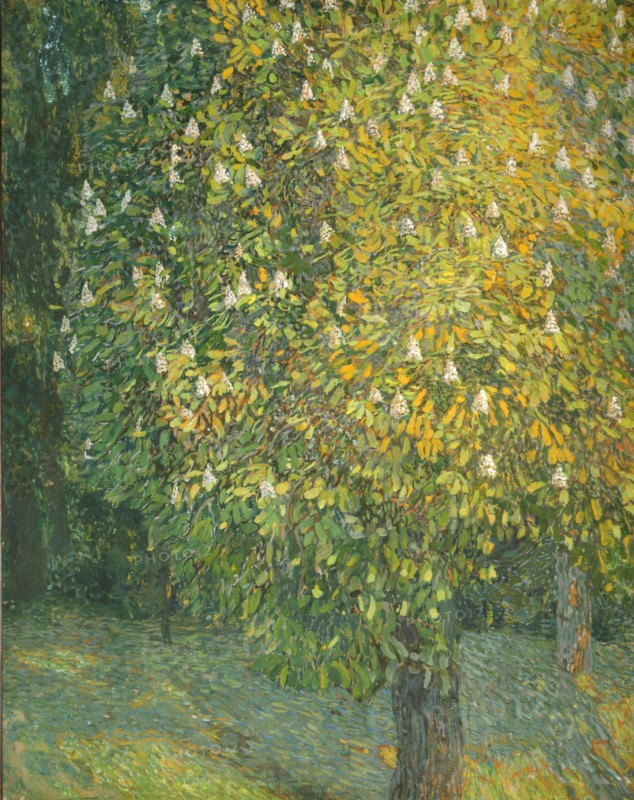 Blooming Chestnut Tree. Artist: Golovin, Alexander Yakovlevich (1863-1930)
