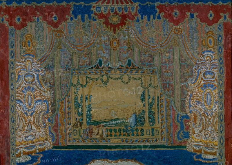 Stage design for the theatre play Don Juan by Moliére, 1910. Artist: Golovin, Alexander Yakovlevich (1863-1930)
