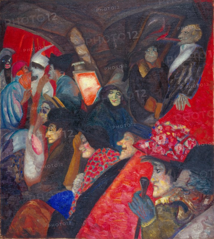 Cabaret Black Cat, 1913. Artist: Grigoriev, Boris Dmitryevich (1886-1939)