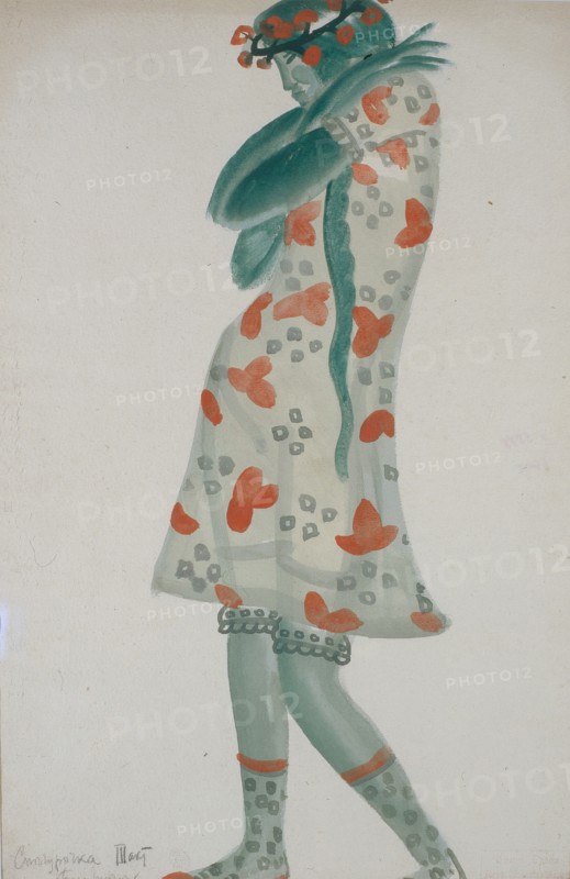 Costume design for the opera Snow Maiden by N. Rimsky-Korsakov, 1919. Artist: Grigoriev, Boris Dmitryevich (1886-1939)