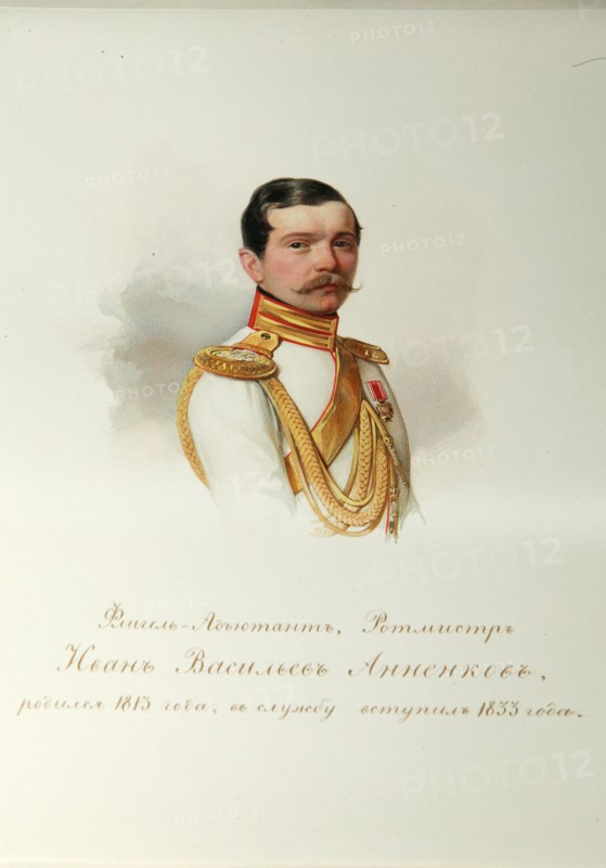 Portrait of Ivan Vasilyevich Annenkov (1814-1887) (From the Album of the Imperial Horse Guards), 1846-1849. Artist: Hau (Gau), Vladimir Ivanovich (1816-1895)