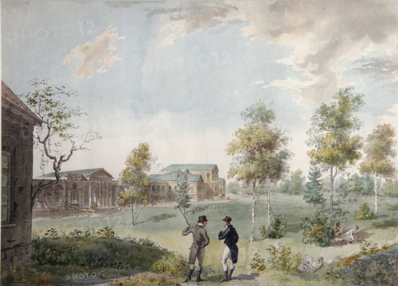 Main house of the Urban Estate of Count Alexei Kirillovich Razumovsky in Moscow, Early 1800s. Artist: Ivanov, Ivan Alexeyevich (1779-1848)