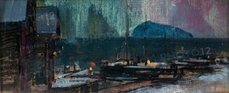 The northern lights in Norway, 1902. Artist: Korovin, Konstantin Alexeyevich (1861-1939)
