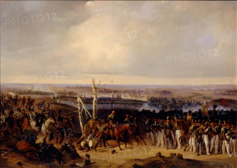 The Izmailovsky Regiment on the Battle of Borodino 1812, 1840s. Artist: Kotzebue, Alexander von (1815-1889)