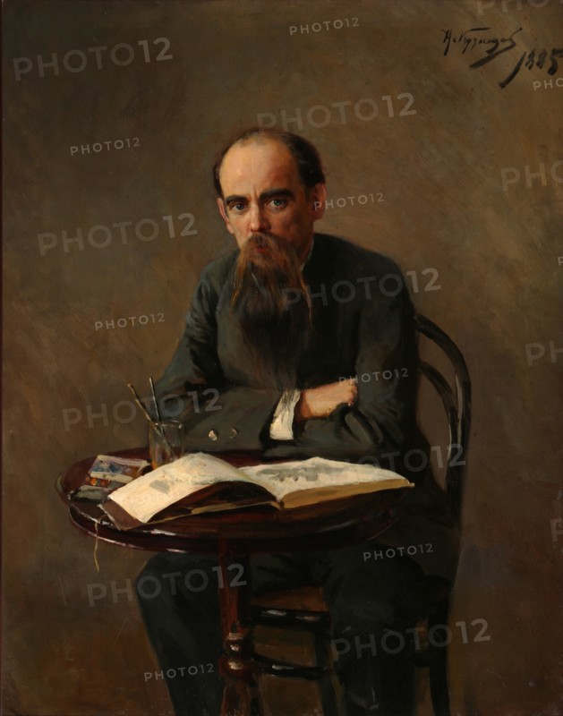Portrait of the Painter Yefim Yefimovich Volkov (1844-1920), 1885. Artist: Kuznetsov, Nikolai Dmitrievich (1850-1929)