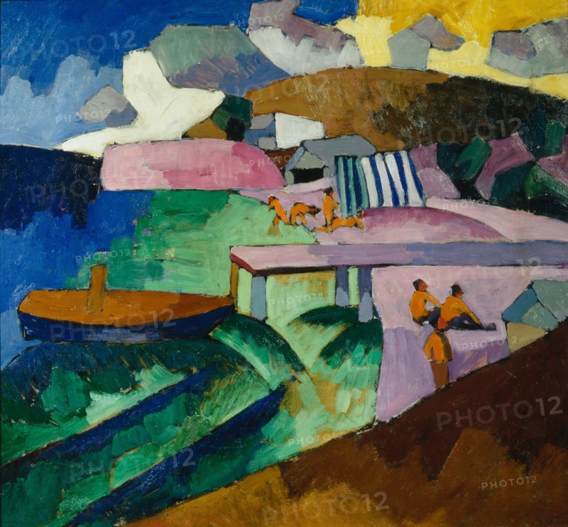 Seashore, 1912. Artist: Lentulov, Aristarkh Vasilyevich (1882-1943)