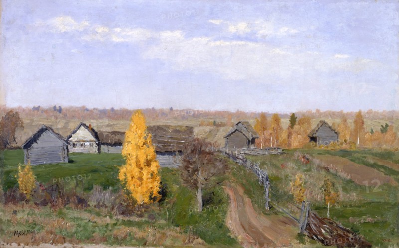 Golden autumn. Slobodka, 1889. Artist: Levitan, Isaak Ilyich (1860-1900)