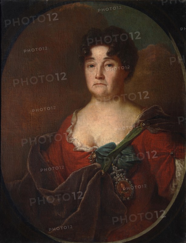 Portrait of Countess Anastasia Petrovna Golitsyna (1665-1729), née Prozorovskaya, 1728. Artist: Matveyev, Andrei Matveyevich (1701-1739)