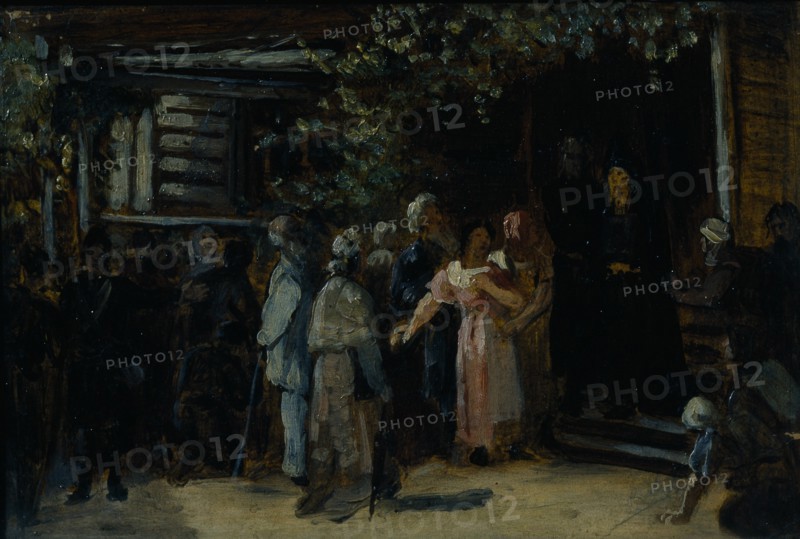 Visiting a Hermit, 1870s. Artist: Perov, Vasili Grigoryevich (1834-1882)