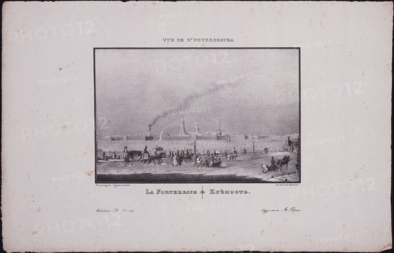 Views of Saint Petersburg. The Peter and Paul Fortress, 1833. Artist: Sadovnikov, Vasily Semyonovich (1800-1879)