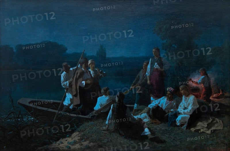 The night before Pentecost in the Ukraine, 1878. Artist: Trutovsky, Konstantin Alexandrovich (1826-1893)