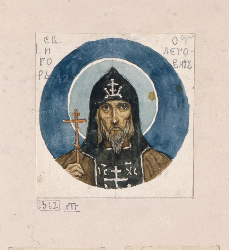 Holy Prince Igor of Chernigov (Study for frescos in the St Vladimir's Cathedral of Kiev), 1884-1889. Artist: Vasnetsov, Viktor Mikhaylovich (1848-1926)