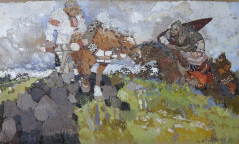 Mikula Selyaninovich, 1917. Artist: Vasnetsov, Viktor Mikhaylovich (1848-1926)