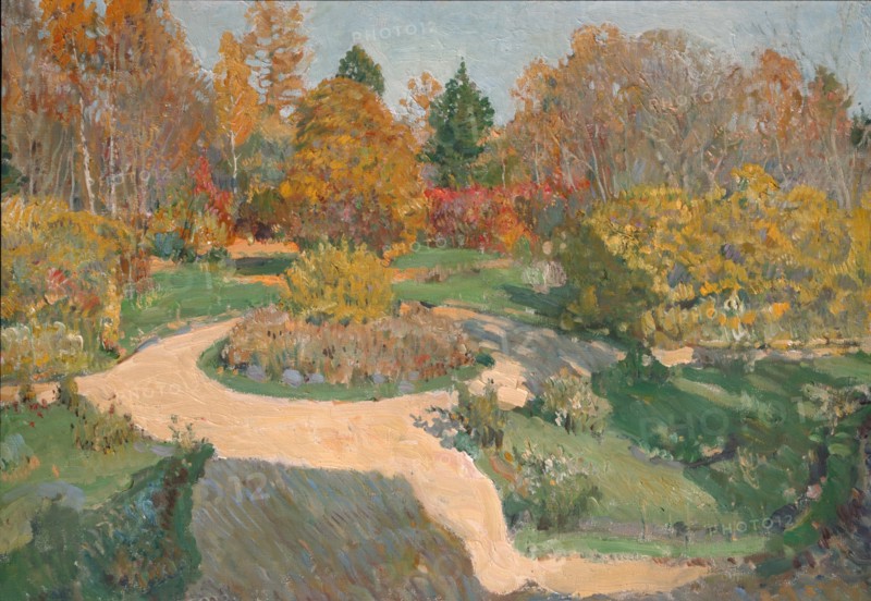 Garden in Autumn. Artist: Vinogradov, Sergei Arsenyevich (1869-1938)