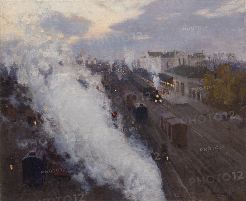 Kharkov Railway station, 1892. Artist: Vinogradov, Sergei Arsenyevich (1869-1938)