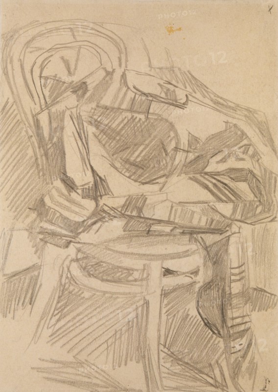 Plaid on the chair, 1904. Artist: Vrubel, Mikhail Alexandrovich (1856-1910)