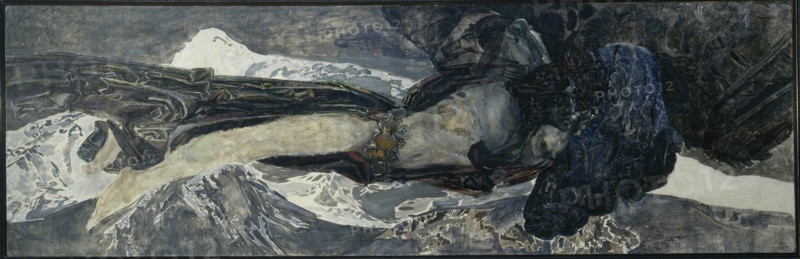 Flying Demon, 1899. Artist: Vrubel, Mikhail Alexandrovich (1856-1910)